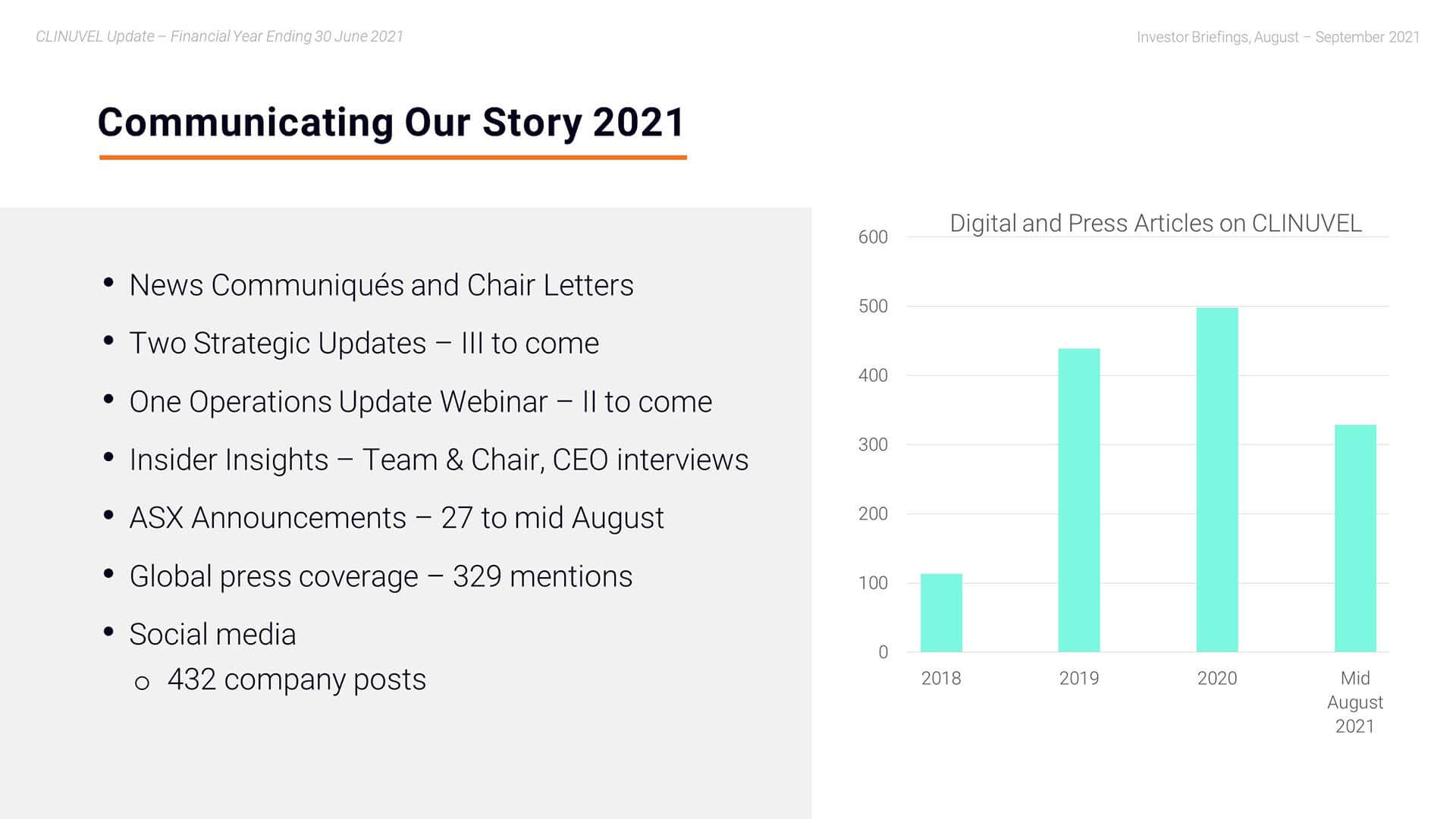 Webinar - Communicating our Story 2021