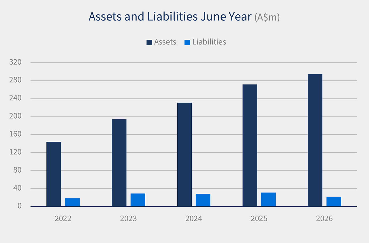 Graph - Assets and liabilities June Year 2026
